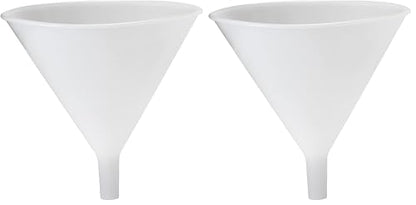Hutzler Plastic Funnel, 64 oz, Natural (Pack of 2) - size: 64-ounce Funnel (Pack of 2)
