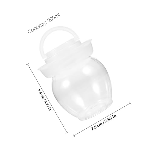 Garneck 6pcs Transparent Pickle Storage Jars with Handles Sealing Fermenting Crocks for Vegetables Household Venting Jar for Kimchi Sauerkraut and Pickling