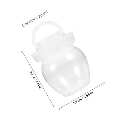Garneck 6pcs Transparent Pickle Storage Jars with Handles Sealing Fermenting Crocks for Vegetables Household Venting Jar for Kimchi Sauerkraut and Pickling