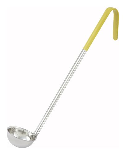 Winco Yellow Stainless Steel Ladle Handle, 1-Ounce, Medium - color: Yellow, size: 1 Ounce, style: Professional