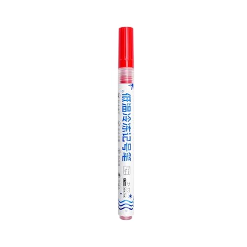 Multipurpose Cold Marker Freezer Marker Pen Ideal for Clear Legible Writing on Various Packaging Materials Quick Dry - color: Red
