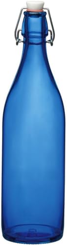 Bormioli Rocco Giara Green Glass Swing Top Bottle - color: Green, size: 33.8 Ounces