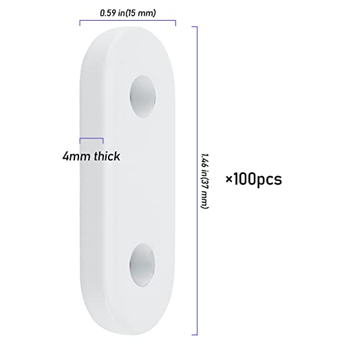 100 Pieces 15g White Curtain Weights, Window Curtain Pendant Iron Weights, Bottom Drapery Weights or Bedroom, Living Room, Shower Curtain, Outdoor Tablecloth
