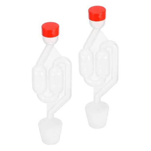 Generic 2sets S Shape Airlocks for Fermenting Rubber Stoppers Compatible for Brewing Beer Wine Sauerkraut and Pickles Homebrew Fermentation Kit with Material and Easy Installation
