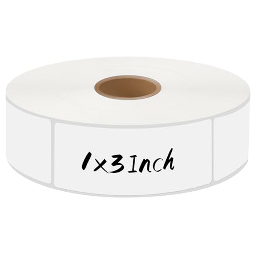 1000Pcs Removable Freezer Labels,1 x 3 Inch Blank Food Labels for Food Containers Jars Waterproof Oil Freezer Tape Easy to Write
