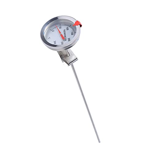 Stainless Steel Cooking Probe Thermometer with Clip for Food Meat Home Brew Wine Kettle 12 Long