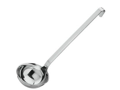 Rosle 10008 Stainless Steel Hooked Handle Ladle with Pouring Rim Serving Spoon 4.1 oz - size: 4.1-Ounce (Hooked Handle), style: Pouring