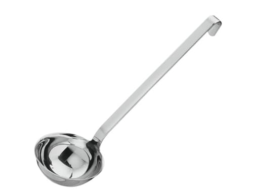 Rosle 10008 Stainless Steel Hooked Handle Ladle with Pouring Rim Serving Spoon 4.1 oz - size: 4.1-Ounce (Hooked Handle), style: Pouring