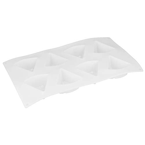 Cheese Silicone, 8 Cavity, White, 29x17x3cm - NonStick Food Grade, Flexible, Heat, Ideal for DIY Baking and Dessert Making