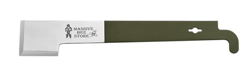 Frame Lifter and Scraper J Hook Tool Hive Tool Beekeeping Equipment (J Shaped:11 inch) (Olive Green/Two Pcs) - color: Olive Green/Two Pcs