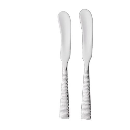 304 Stainless Steel Hammered Butter & Cheese Spreader Knife - Luxury Design, Versatile Use for Cheese and Butter Spreading, Durable Cheese Spreader Tool (s)