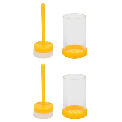 Totority 4sets Professional Bee Marking Bottles of Beekeeping Tools for Easy Queen Identification and Hive Inspection and Marker Bottles