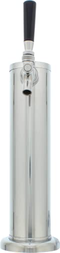 Zephyr Presrv™ Single Tap Kit - Includes One Tap, Stainless Steel Tower, Beer Line, Gas Line, Regulator, CO2 Tank and D-style Keg Coupler - Designed to use with a Presrv™ kegerator