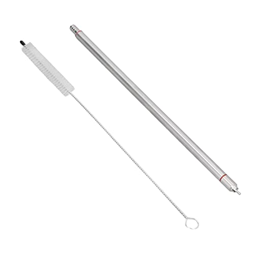 14" Stainless Steel Spring-Loaded Bottle Filler Kit Homebrew Bottle Wine Filling Equipment with Cleaning Brush for Beer, Wine, Kombucha, Home Brewing Making