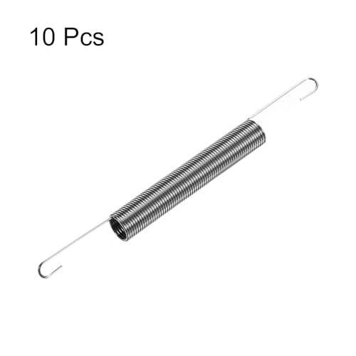 uxcell 0.9mm Wire Diax10mm ODx120mm Length Spring Steel Tension Spring 10pcs - size: 0.9x10x60mm