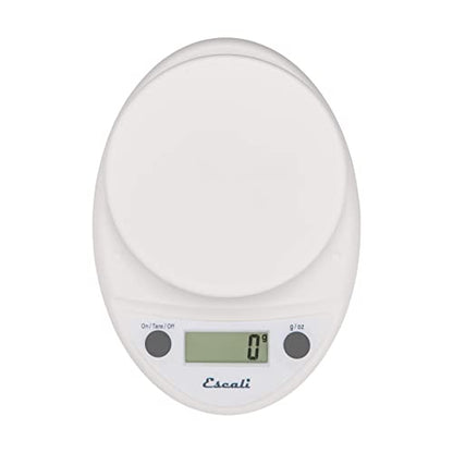 Escali Primo Digital Food Scale Multi-Functional Kitchen Scale and Baking Scale for Precise Weight Measuring and Portion Control, 8.5 x 6 x 1.5 inches, White - color: White