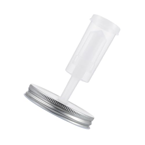 Pickles Jar Lids and Fermenter Jar Fittings for 87mm Wide Mouth Airtight Fermentation Lid with Airlock Kitchen Accessory for Home Canning and Pickling (1 + 1 Random Color