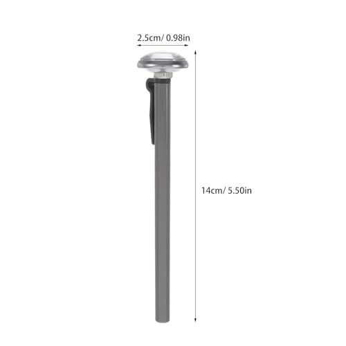 Healifty Stainless Steel Food Probe Thermometer for Meat and Chicken Cooking, Instant-Read Temperature Gauge for Coffee, Milk, and Baking, Gray Kitchen Thermometer Probe