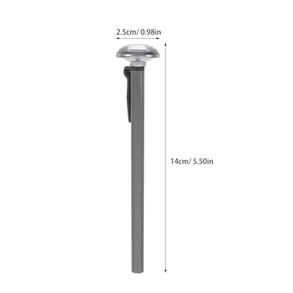 Healifty Stainless Steel Food Probe Thermometer for Meat and Chicken Cooking, Instant-Read Temperature Gauge for Coffee, Milk, and Baking, Gray Kitchen Thermometer Probe