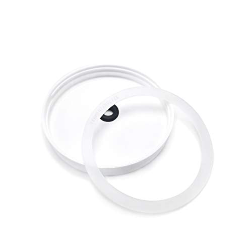 Airtight One Gallon Standard Fermentation Lid Gasket with Airlock - Turns Gallon Jar Into A Fermenter - Hard Kombucha, Beer, Wine, Cider, (3-Piece Airlock)