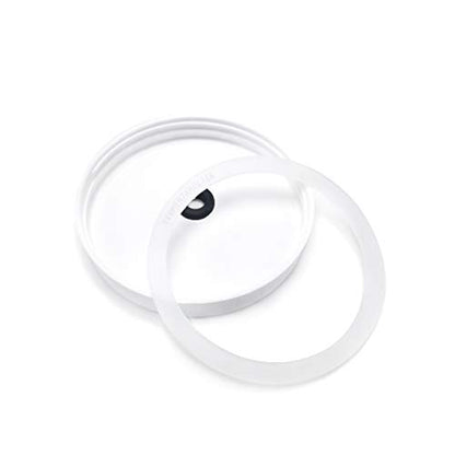 Airtight One Gallon Standard Fermentation Lid Gasket with Airlock - Turns Gallon Jar Into A Fermenter - Hard Kombucha, Beer, Wine, Cider, (3-Piece Airlock)