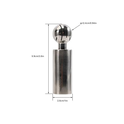 Stainless Steel 304 Rotating CIP Spray Ball - 1/2" Male BSP Connection for Homebrew Conical Fermenter, Brew Kettle, Keg CIP Washing