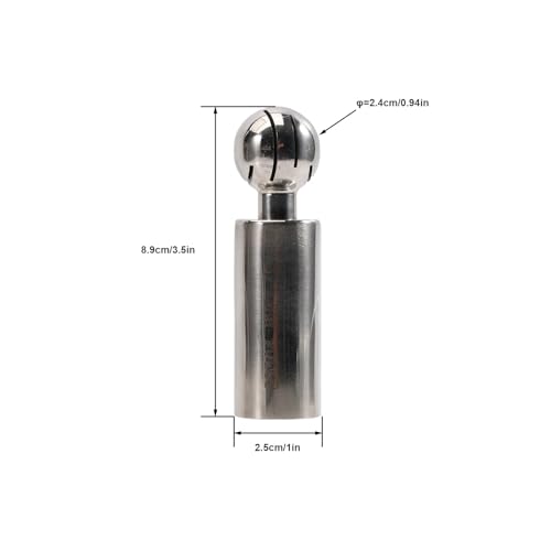 Rotating CIP Spray Ball with 1/2" Male BSPT Connection Stainless Steel 304 Homebrew Conical Fermenter Brew Kettle Keg CIP Washin