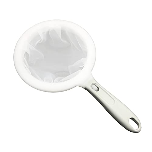 2 IN 1 300 Mesh Fine Food Mesh Filter Straining Sieve Wine Filtering Kit Juice Strainer for Soybean Milk,Fruit Vinegar, Honey,Coffee,Oil,Boiled Water with Detachable Handle - color: 300Mesh Grey Handle