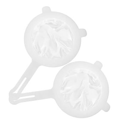 Fine Mesh Food Strainer Filter for Juicing and Honey 2pcs with Double-handle Plastic Frame Mesh Sieve for Soy Milk Juice Coffee Tea Kitchen Filtering