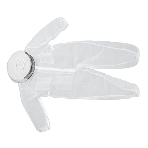 Luocute Bee Suit for Men Women, Cotton Breathable Ultra Thin Soft Comfortable Full Body Beekeeping Suit with Round Hat Veil, Anti Sting Protection for Beeyard and Backyard