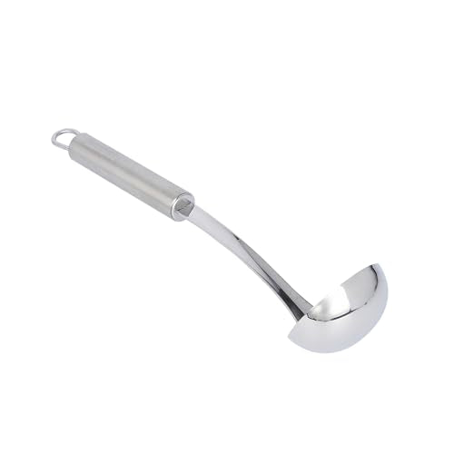 Restaurantware Stainless Steel Sauce Ladle - German Standard Gravy Ladle with Ergonomic Handle, Dishwasher Safe - Small Ladle For Serving Soups, Dressings, Sauces - style: Steel Sauce Ladle