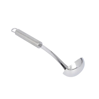 Restaurantware Stainless Steel Sauce Ladle - German Standard Gravy Ladle with Ergonomic Handle, Dishwasher Safe - Small Ladle For Serving Soups, Dressings, Sauces - style: Steel Sauce Ladle