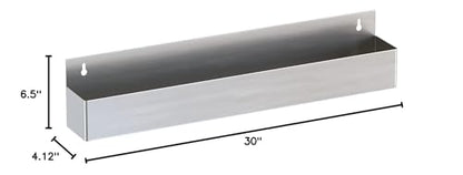 Stainless Steel Single Tier Speed Rail, Liquor Rack, Speed Rack, Bottle Holder - 30 Inch - size: 30 Inch, style: Single Tier