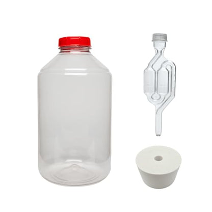 Vintage Shop - HOZQ8-1259 7 gal Fermonster Wide Mouth Carboy With #10 Drilled Stopper and Twin Bubble Airlock