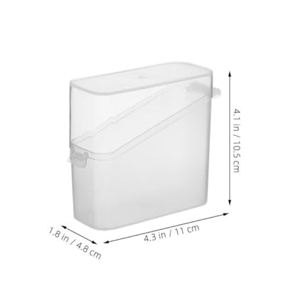 Veemoon 2pcs Cheese Keeper Boxes with Lids, Fridge Storage Containers for Sliced Cheese and Tea Bags, Reusable Food Storage for Kitchen Organization