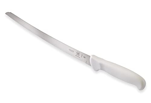 Mercer Culinary Ultimate White 10" Curved Wavy Edge Bread Knife, White - style: Curved Wavy Edge Bread Knife 10 Inch