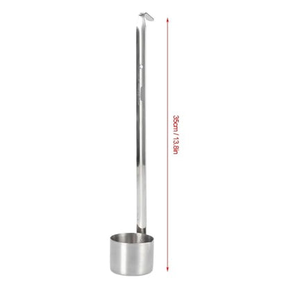 Stainless Steel Wine Ladle Spoon Long Handle Easy Gripping Smooth Edge Wine Dipper Beer Pouring Measure Liquid Spoon for Kitchen(125ML) - size: 125ML