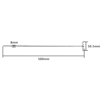 DERNORD 1.5 inch Tri Clamp Thermowell SS304 for Beer Fermenter Homebrew Solar Heater Boiler, 500mm Length - size: 500mm