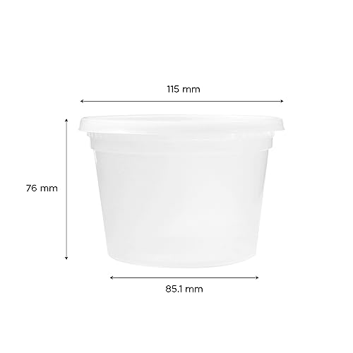 Karat [16oz - 240 ct] Clear PP Injection Molded Round Deli Containers with Lids (FP-IMDC16-PP) - color: Clear, size: 16oz