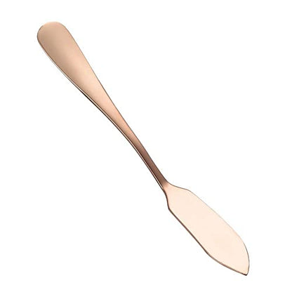 Stainless Steel Butter Knife Cheese Dessert Jam Spreaders, Kitchen Accessories Breakfast Tool Butter Tool(rose gold) - color: Rose Gold