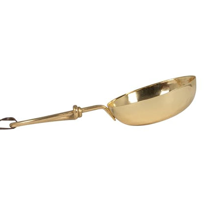 Creative Co-Op Set of 4 Hammered Stainless Steel Scoops, Gold Finish - color: Brass