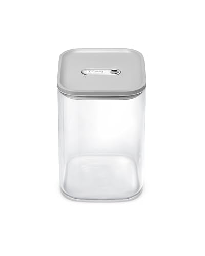 Caraway 4qt Glass Airtight Food Storage Container with Lid – Non-Toxic, BPA-Free Kitchen Storage Container – Stackable, Space-Saving Airtight Container for Dry Goods and More - Gray - color: Gray, size: 4qt Container