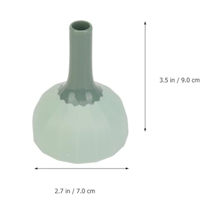 2 Pcs Kitchen Funnels Strainer, Small Multipurpose Household Food-Grade Funnels for Liquid and Grain Transfer, Convenient Green and Blue-Yellow Set for Cooking and Tea Brewing
