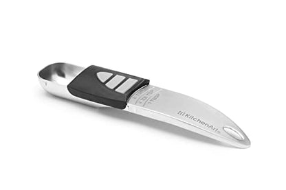 KitchenArt Stainless Steel Pro Adjust-A-Tablespoon, Adjustable Tablespoon | Spoon That Measures 1/2 TSP to 1 TBL | All In One Measuring Spoon | Cooking & Baking Gadget | Kitchen Organization - size: Tablespoon