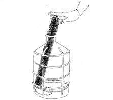FryOilSaver Co, B217c Five Gallon Carboy Washing Brush, Homebrew Kit Cleaning Brush, Beer Brewing Equipment Cleaning Tools, Extra Strong Nylon Bristles Will Not Scratch Glass or Plastic, 27" Long