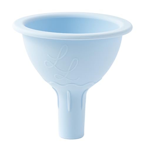 Nontoxic Silicone Funnel - Premium Food Grade - BPA & PFAS Free - Perfect for Baby Food Pouches & Breastmilk Transfer - Easy to Clean and Dishwasher Safe - Blue - color: Blue
