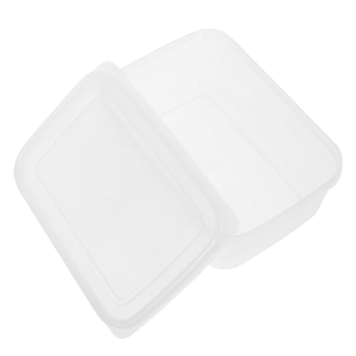 Luxshiny Cheese Storage Container 1100ml Fresh-keeping Box with Lid Plastic Bread and Snack Preservation Box for Kitchen Refrigerator Use