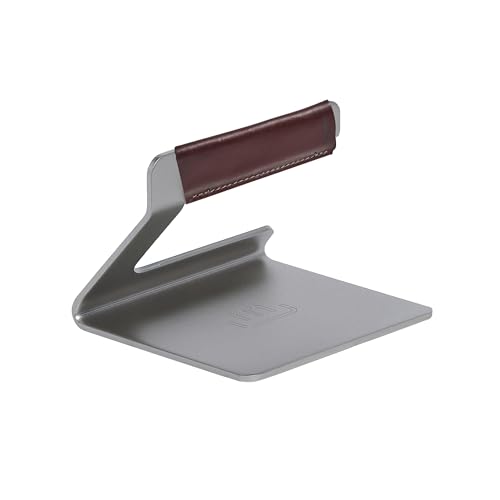 Made In Cookware - Stainless Steel Grill Press - Removable Leather Handle Cover - Crafted in Sweden