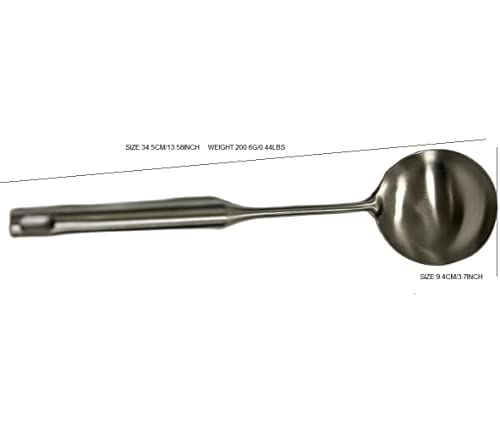 Soup Ladle Stainless Steel Scoop Spoon 304 Stainless Steel Utensils for Cooking with Anti-Scald Design kitchen tool for Soup, Stew, Chili and Gravy Silver 13.58 Inches - size: W3.7"x L13.58", style: 304 Soup Scoop Ladle