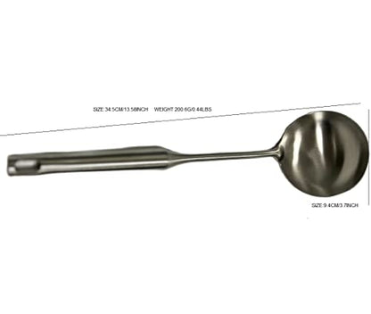 Soup Ladle Stainless Steel Scoop Spoon 304 Stainless Steel Utensils for Cooking with Anti-Scald Design kitchen tool for Soup, Stew, Chili and Gravy Silver 13.58 Inches - size: W3.7"x L13.58", style: 304 Soup Scoop Ladle